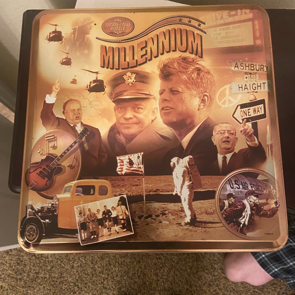 Millennium 1950-1960 Collectible Tin Box Puzzle